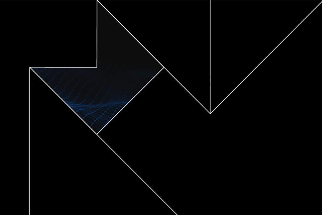Digital data visualization on trust and ethics in 2023.